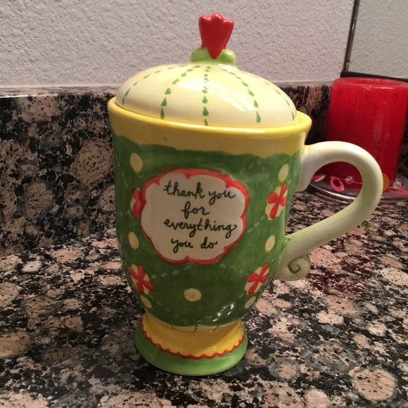 Kimberly Hodges Cupcakes and Cartwheels ceramic coffee/tee mug with cover - Picture 9 of 10